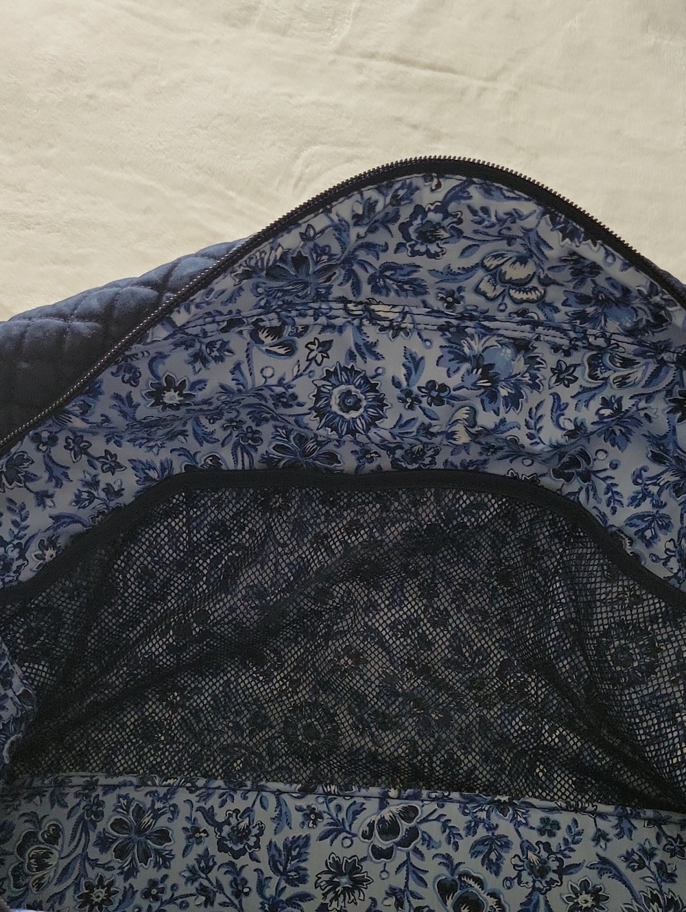 Vera Bradley Quilted Travel Weekender Bag in Dark Navy - Picture 6 of 6